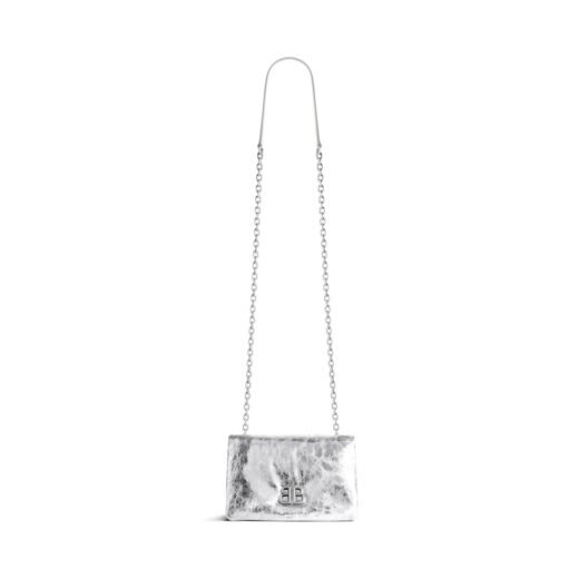 Balenciaga Sac Monaco Nano pour Femme en Argent