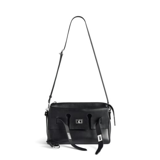 Balenciaga Sac Messenger Bel Air Zippé Petit pour Homme en Noir