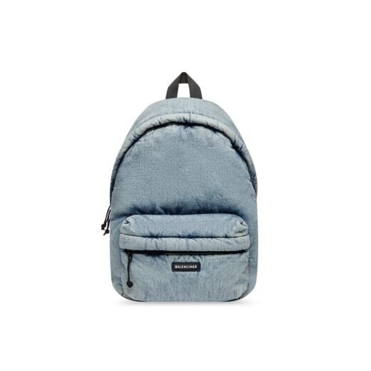 Balenciaga Sac À Dos Explorer pour Homme en Bleu Délavé