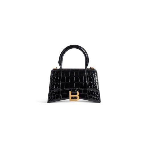 Balenciaga Sac À Main Hourglass Xs en Noir – 5928331LRGM1000