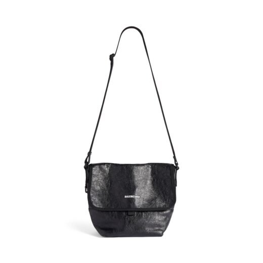Balenciaga Sac Messenger Explorer Petit en Noir – 6202592AAMS1000