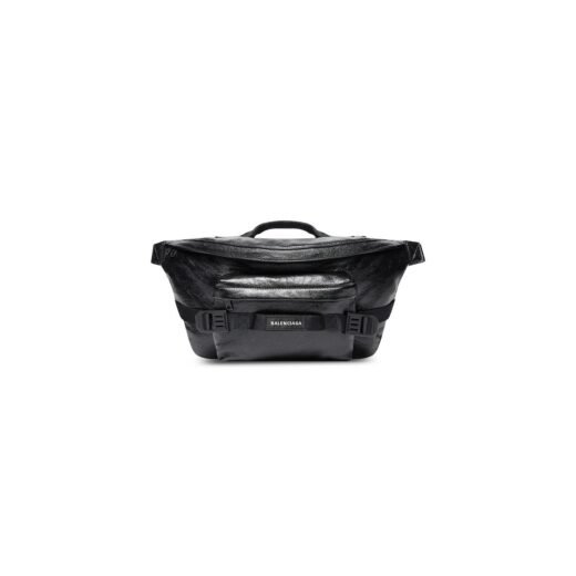 Balenciaga Sac Ceinture Army Grand pour Homme en Noir