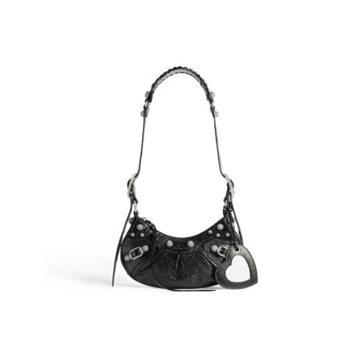 Balenciaga Sac Porté Épaule Le Cagole Xs Avec Strass pour Femme en Noir