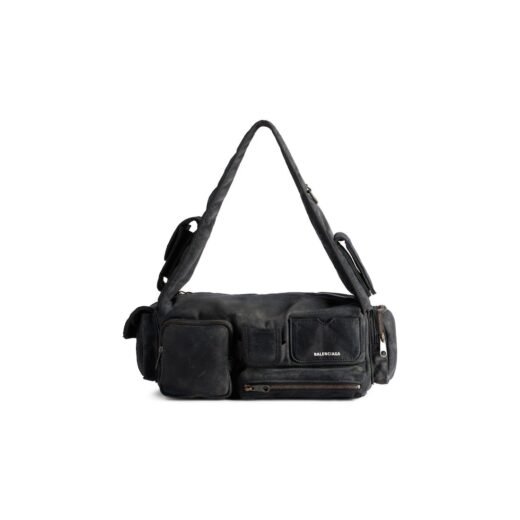 Balenciaga Sac Sling Superbusy Petit pour Homme en Noir