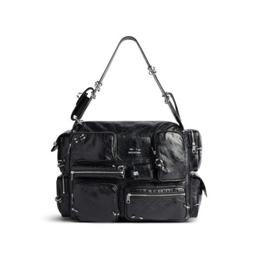 Balenciaga Sac Sling Superbusy Grand pour Homme en Noir