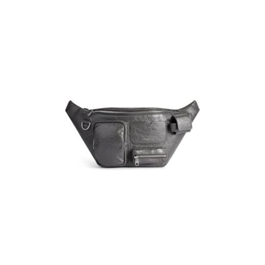 Balenciaga Sac Ceinture Superbusy en Gris Foncé