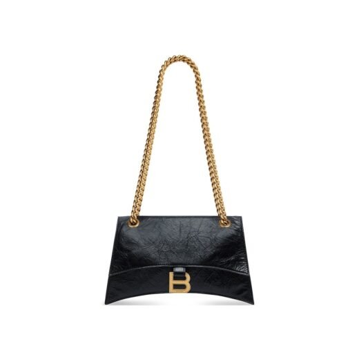 Balenciaga Sac Avec Chaîne Crush Petit pour Femme en Noir