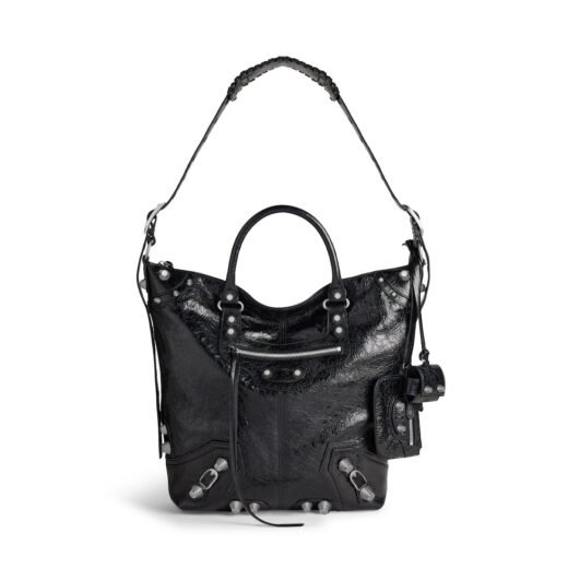 Balenciaga Sac Cabas Le Cagole Moyen pour Homme en Noir