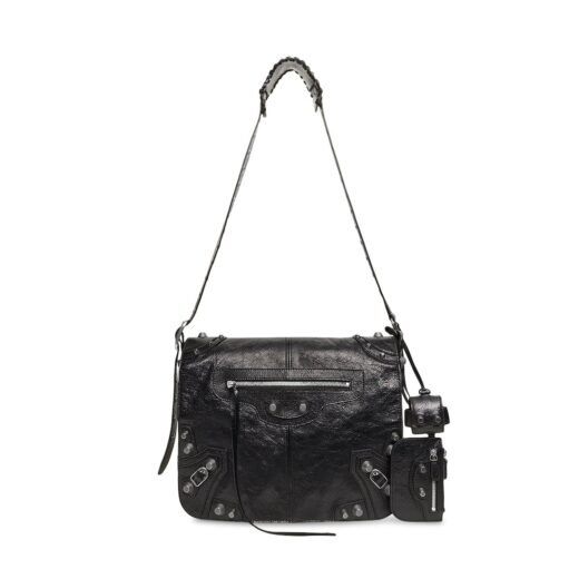 Balenciaga Sac Messenger Le Cagole Moyen pour Homme en Noir
