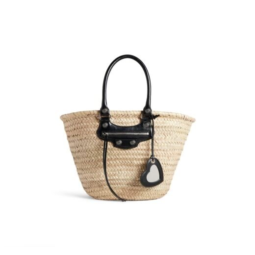 Balenciaga Panier Le Cagole Moyen pour Femme en Beige/noir
