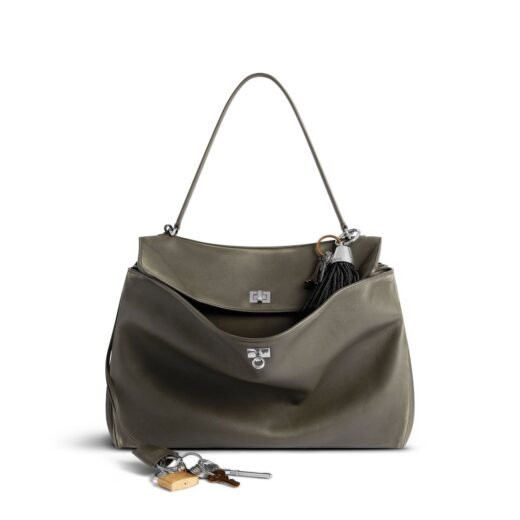 Balenciaga Sac À Main Rodeo Grand Avec Charms pour Femme en Kaki