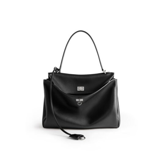 Balenciaga Sac À Main Rodeo Moyen pour Femme en Noir
