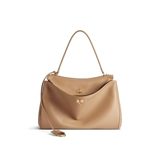 Balenciaga Sac À Main Rodeo Moyen pour Femme en Latte