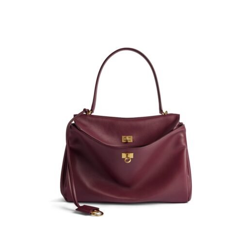 Balenciaga Sac À Main Rodeo Moyen pour Femme en Bordeaux