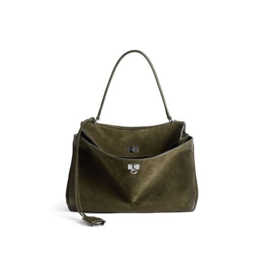 Balenciaga Sac À Main Rodeo Moyen pour Femme en Kaki