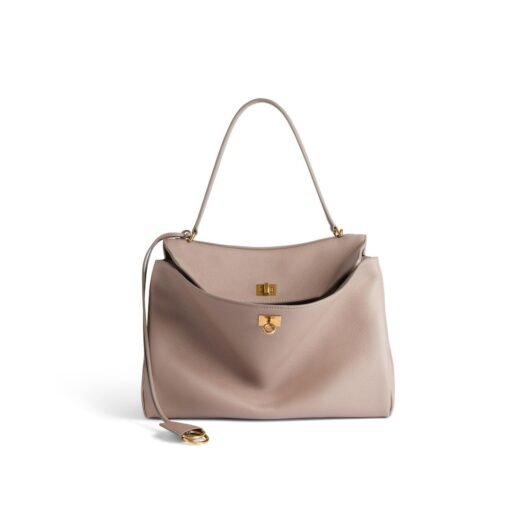 Balenciaga Sac À Main Rodeo Moyen Cuir De Veau Grainé pour Femme en Sésame