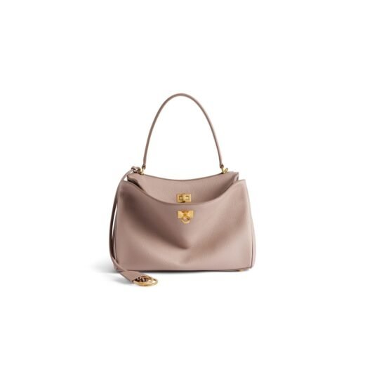 Balenciaga Sac À Main Rodeo Petit Cuir De Veau Grainé pour Femme en Sésame