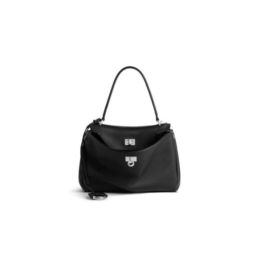 Balenciaga Sac À Main Rodeo Petit Cuir De Veau Grainé pour Femme en Noir