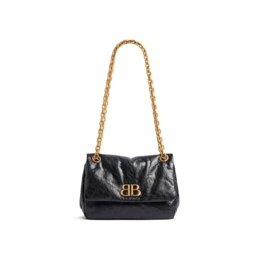 Balenciaga Sac Monaco Mini en Noir – 7929772AAR81000