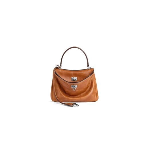 Balenciaga Sac À Main Rodeo Mini pour Femme en Beige Cowboy