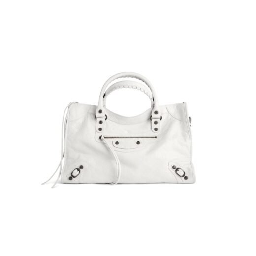 Balenciaga Sac Le City Moyen pour Femme en Blanc Optique