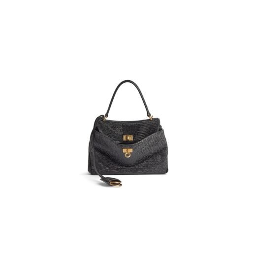 Balenciaga Sac À Main Rodeo Mini Avec Strass pour Femme en Noir