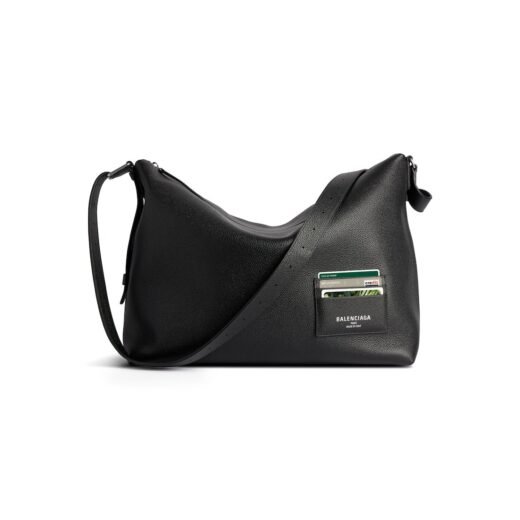 Balenciaga Sac Messenger Credit Grand pour Homme en Noir