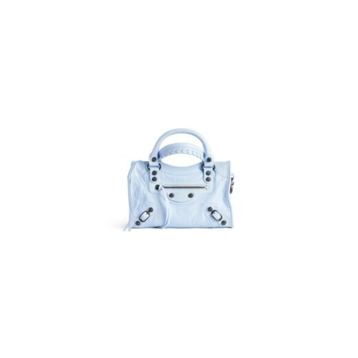 Balenciaga Sac Le City Mini en Bleu Nuage