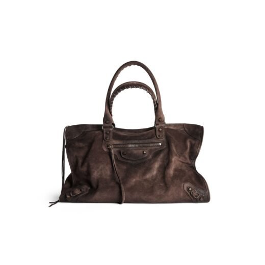 Balenciaga Sac Le City Grand pour Homme en Espresso Clair
