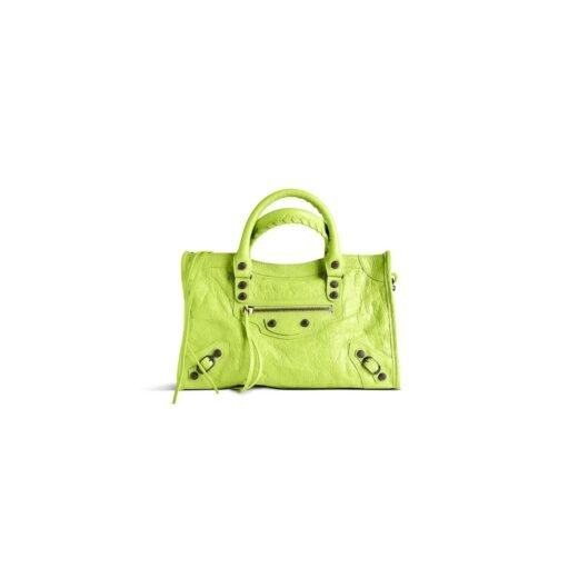 Balenciaga Sac Le City Petit pour Femme en Vert Pomme