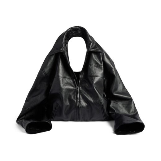 Balenciaga Sac Veste En Cuir Garde Robe pour Homme en Noir