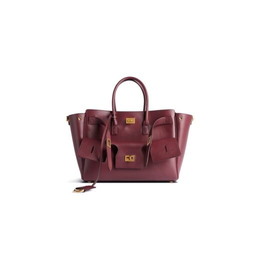 Balenciaga Sac Carry All Bel Air Petit pour Femme en Bordeaux Foncé
