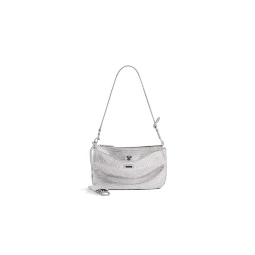Balenciaga Pochette Sling Rodeo Avec Strass pour Femme en Gris Fumée
