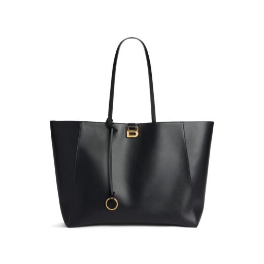 Balenciaga Sac Cabas Hourglass Soft Grand pour Femme en Noir