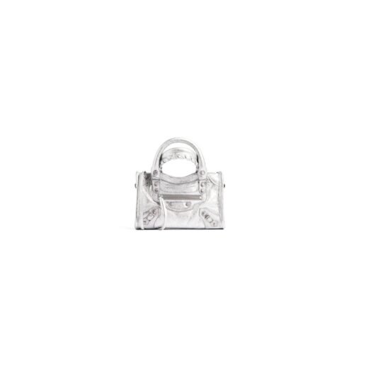 Balenciaga Sac Le City Nano pour Femme en Argent