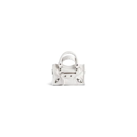 Balenciaga Sac Le City Nano pour Femme en Blanc