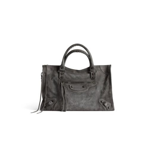 Balenciaga Sac Le City Moyen en Gris Orage
