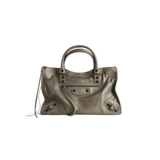Balenciaga Sac Le City Moyen pour Femme en Vert Militaire