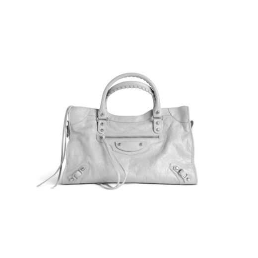 Balenciaga Sac Le City Moyen pour Femme en Gris Clair