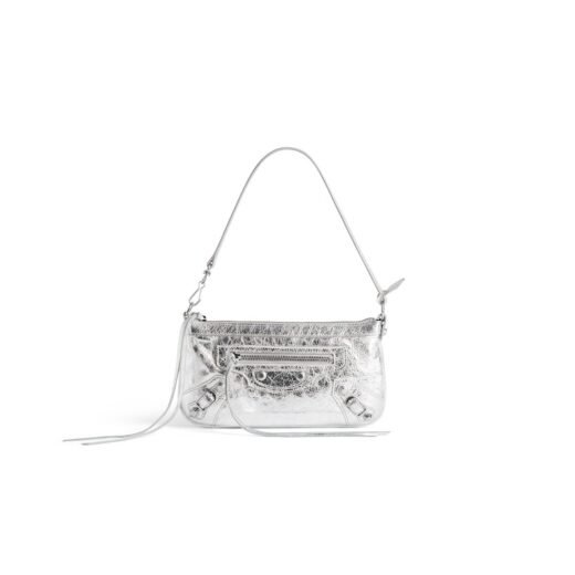 Balenciaga Pochette À Bandoulière Le City pour Femme en Argent