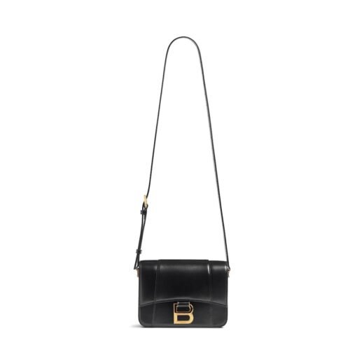 Balenciaga Sac À Rabat Hourglass Petit en Noir
