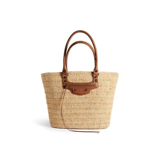 Balenciaga Panier Le City Moyen pour Femme en Naturel/camel