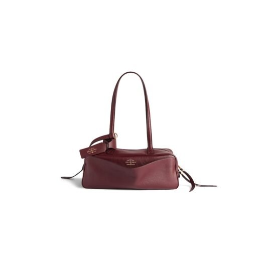 Balenciaga Sac Bowling Carrie Petit pour Femme en Bordeaux Foncé