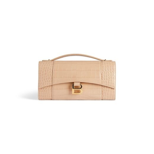 Balenciaga Pochette Hourglass Avec Chaîne pour Femme en Nude
