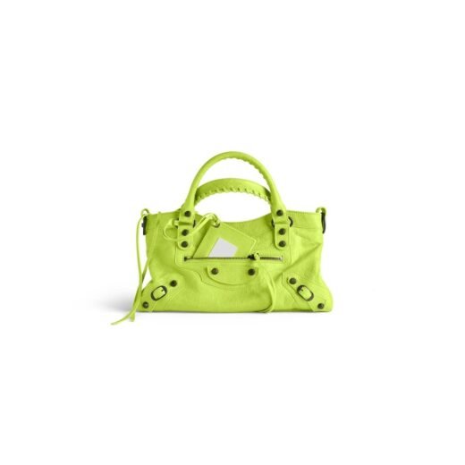 Balenciaga Sac Le City First pour Femme en Vert Pomme