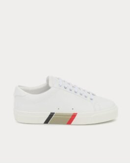 Baskets basses Burberry Rangleton en cuir blanc optique