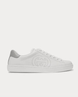Baskets basses blanches en cuir perforé New Ace de Gucci
