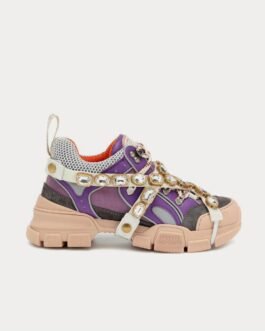 Baskets basses multicolores Gucci Flashtrek ornées
