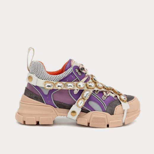 Gucci Baskets basses multicolores Flashtrek ornées – 35