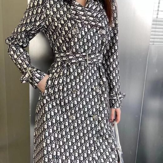 Dior TRENCH-COAT IMPRIMÉ LOGO POUR FEMME